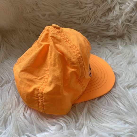 Goodyear Swingster Snapback Trucker Hat USA made Orange SpellOut - Picture 3 of 6